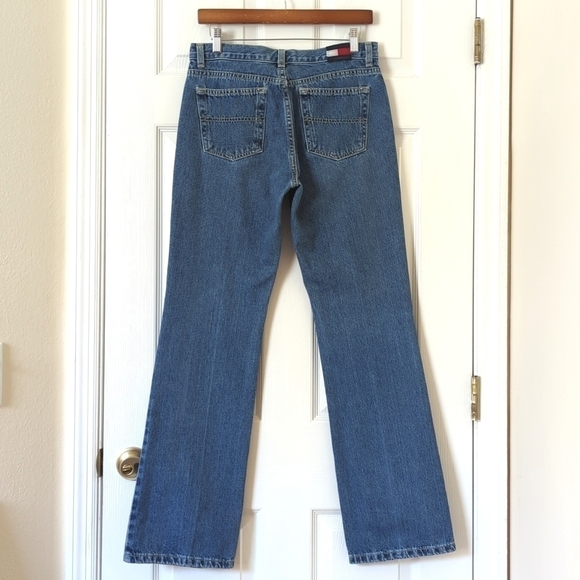 Tommy Hilfiger 2001 Y2K Vintage Medium Wash High Waisted Straight Leg Jeans 9/32 - Picture 4 of 16